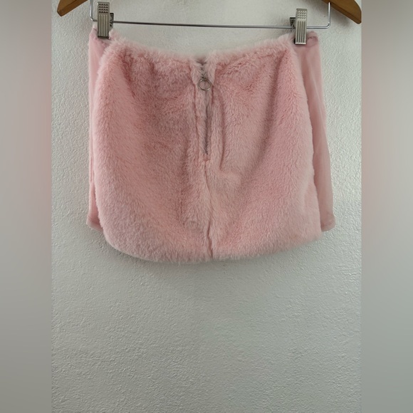 Rave Wonderland Pet Me Fuzzy Mesh Stripe Mini Skirt size M - Picture 7 of 8